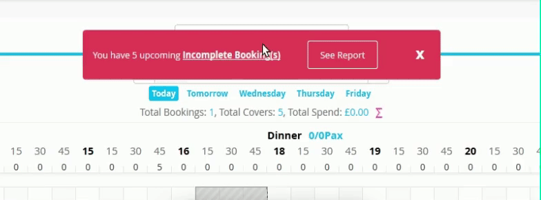 Incomplete bookings - FAQs