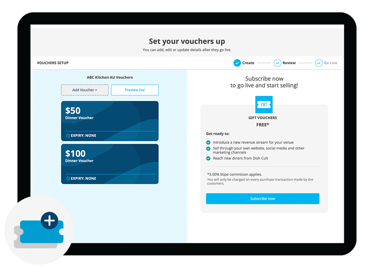ResDiary Lite - Voucher Add-on